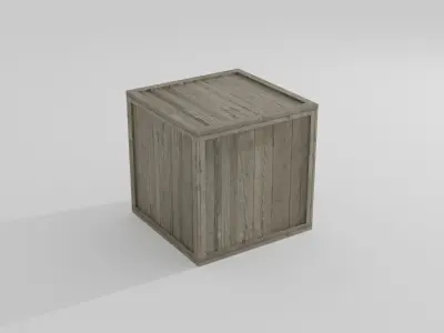 Wooden Crate Free low-poly 3D model