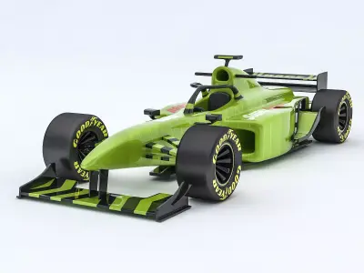 Formula 1 car model 08 Low-poly 3D model