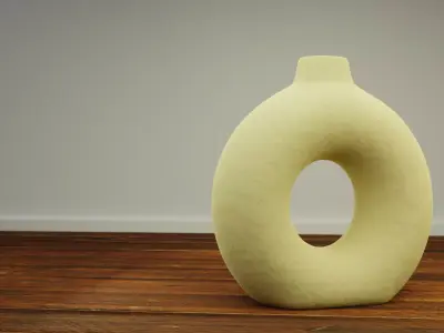 Decorative Donut Vase Low-poly 3D model