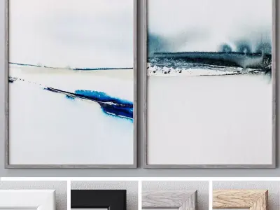 Set of large wall paintings  564 3D model