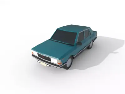 Fiat Argenta 1982 - 1498 poly - 7 Diffirent Colour Low-poly 3D model
