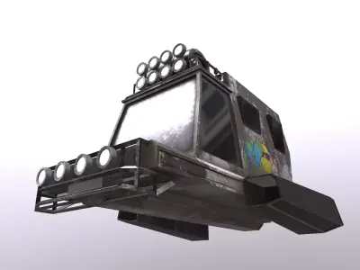 Concept Cyberpunk Car With 2 Texture Low-poly 3D model