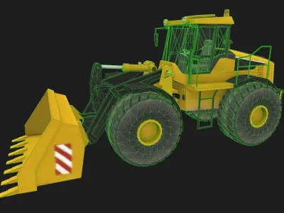 Wheel Loader M Low-poly 3D model
