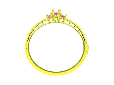 A7437 Korean Diamond Women Bangle Bracelets 3D Model 3D print model