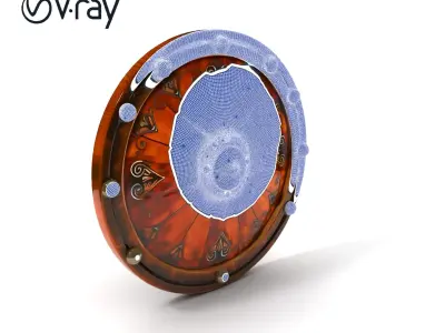 Medieval Ornate Shield D Model Pack Low-poly 3D model