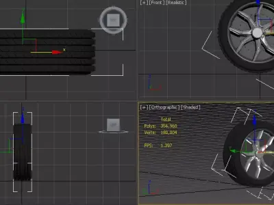 Sports car Wheel 3d model  3D print model