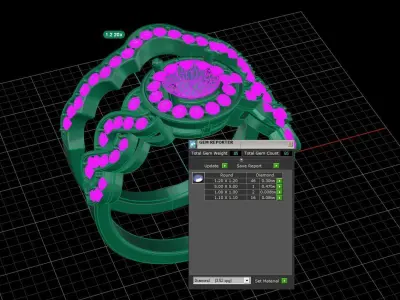 Vintage luxury pair of engagement ring 3D print model