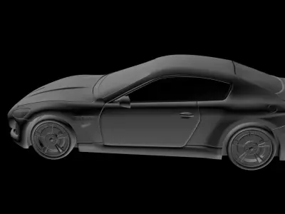 Maserati sports car Low-poly 3D model