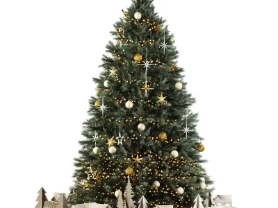 Christmas Tree and Decoration set02 3D model