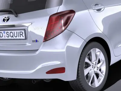 Toyota Yaris Hybrid 2014 VRAY  3D model