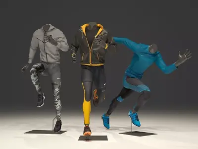Man mannequin Nike pack 3 3D model