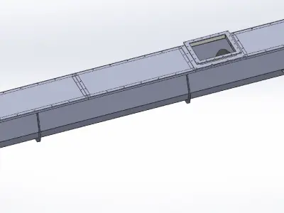 SCREW CONVEYOR 500X6225 3D model