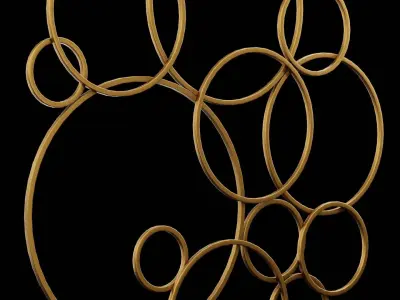 Geometrical Furniture Design Low-poly 3D model