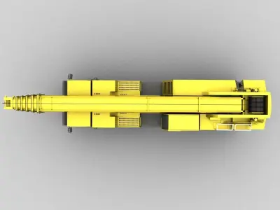 truck crane liebherr  Low-poly 3D model