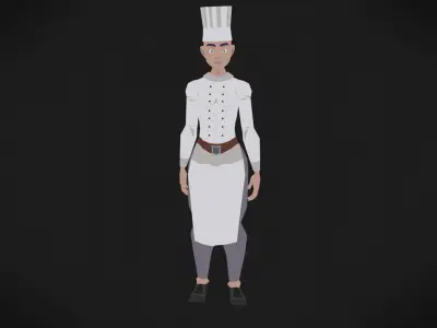 Colorly - Chef Guy - Game Ready - Rigged - Customizable 3D model