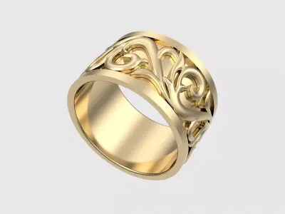 Exquisite Filigree Band Ring JDBCo 3D print model