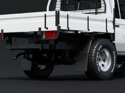 Toyota Landcruiser 79 Series Dual Cab Low-poly 3D model