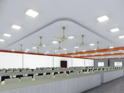 Marriage hall complete design drawings and estimate 3D model