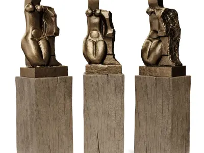 Cubist Woman figure 3D model