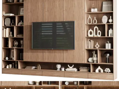 TV Wall set 28 3D model