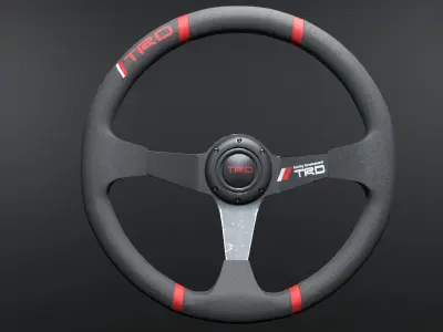 Sports Car Steering Wheel 3D model