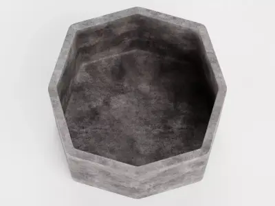 -Concrete Flower Pot V5- 3D model