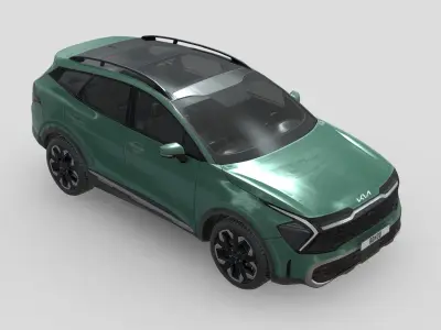 Kia Sportage 2022 Low-poly 3D model