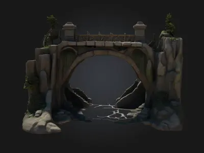 Stone Archway Diorama  3D model