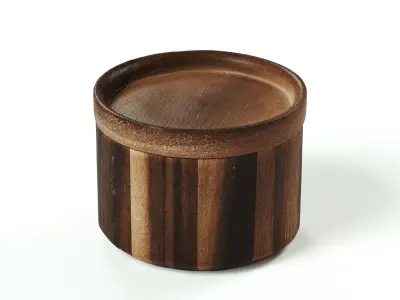 Dille Kamille - wooden box round 01 3D model