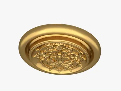 Classic round decor ornament 266 3D model