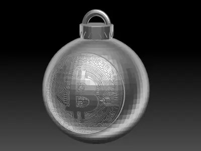 Christmas Tree Ornament - BITCOIN THEMED CHRISTMAS TREE ORNAMENT 3D print model