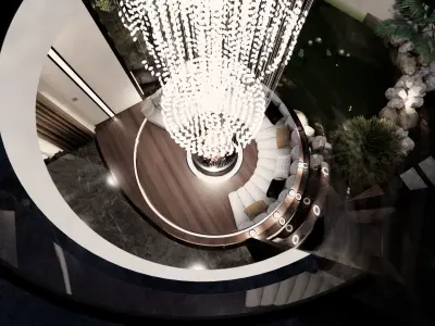 Luxury lobby for a villa 3D model