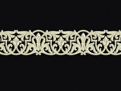 Central decor ornament for furniture 3D model 538