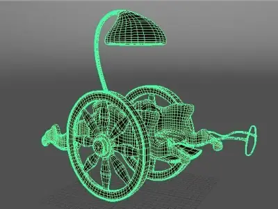Ancient Indian Chariot   Game Ready  Prop PBR Low Poly 20K Tris Low-poly 3D model