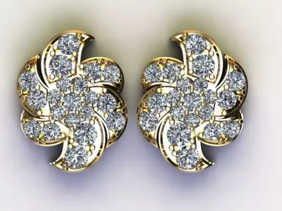 Earring women small for daughter  3D model