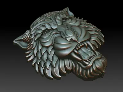 Tiger pendant 2 3D print model