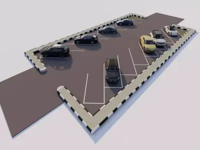 Parking-Parking Lot  3D model buy
