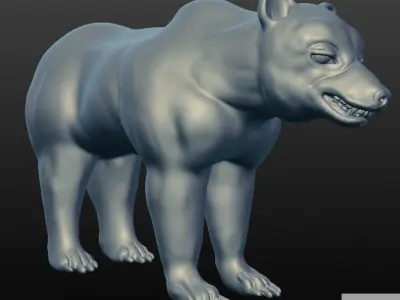 grizzly bear 3D model