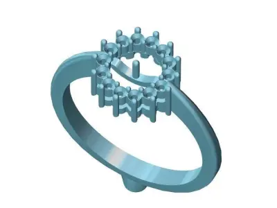 LEIDE PEARL RING 3D print model