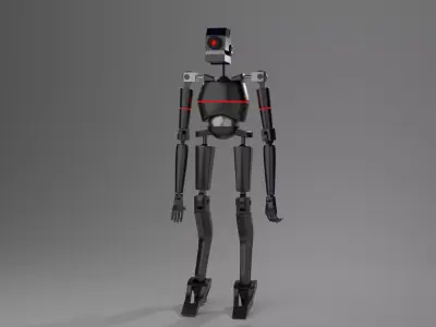 SecurityBot humanoid robot Free 3D model