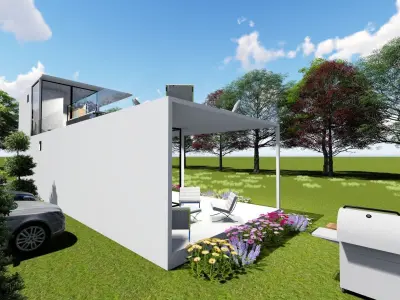 Modern house design 3D model