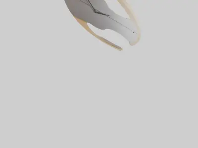 Folding Wall Clock Model Low-poly 3D model