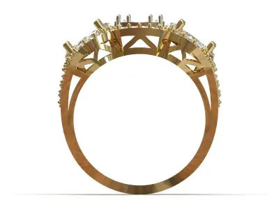 Luxury Wedding Jewelry stl 3dm Ring Model jr00248 3D print model