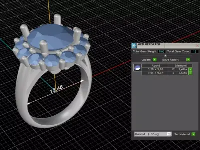 ring woman  3D print model 12