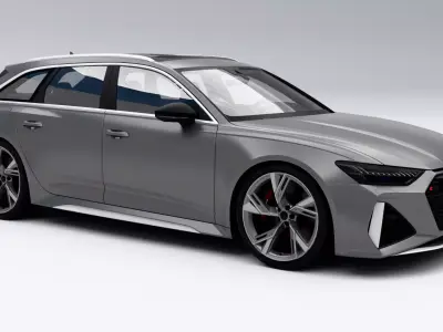 Audi RS6 Avant GT 2024 Low-poly 3D model