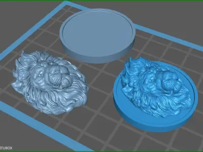Lion gloomy 3D print model