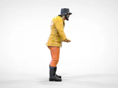 N4 Old Fisherman with rope 3D print model