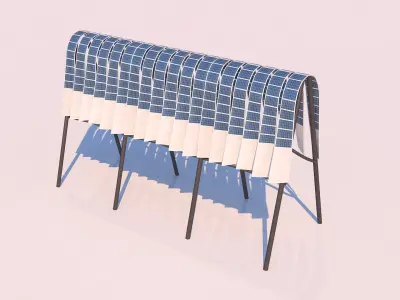 0044 - Shaded  Solar Panel 3D model