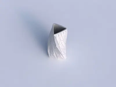 Vase twist triangle with random triangle plates 3D print model