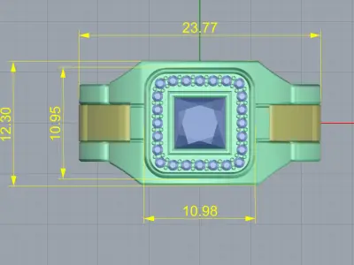 Rolex Men Ring 3D print model